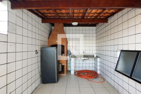 Área comum - Churrasqueira de apartamento para alugar com 1 quarto, 50m² em Vila Caiçara, Praia Grande