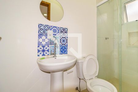 Banheiro de kitnet/studio para alugar com 1 quarto, 20m² em Belenzinho, São Paulo