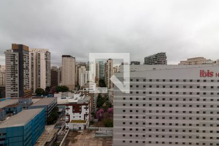 Vista da Sacada de apartamento à venda com 1 quarto, 27m² em Vila Nova Conceição, São Paulo