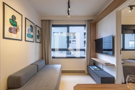 Sala de apartamento para alugar com 2 quartos, 37m² em Indianópolis, São Paulo