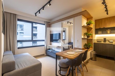Sala de apartamento para alugar com 2 quartos, 37m² em Indianópolis, São Paulo