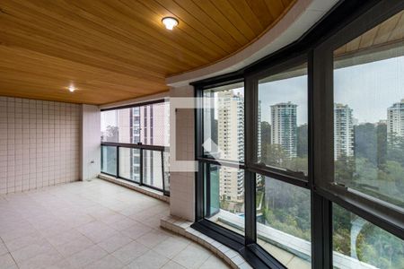 Varanda da Sala de apartamento à venda com 3 quartos, 152m² em Vila Andrade, São Paulo