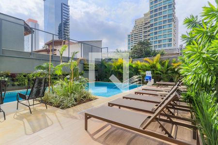 Área comum - Piscina de kitnet/studio para alugar com 1 quarto, 24m² em Vila Cordeiro, São Paulo