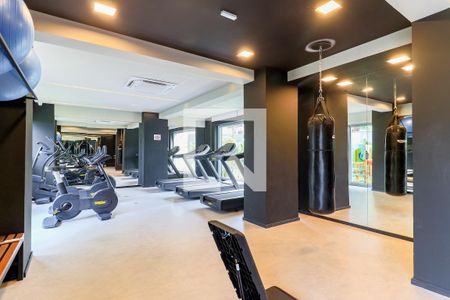 Área comum - Academia de kitnet/studio para alugar com 1 quarto, 24m² em Vila Cordeiro, São Paulo