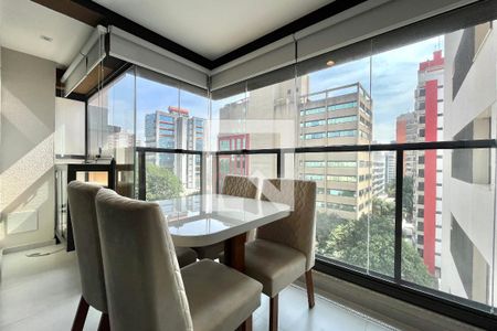 Varanda da Sala/cozinha de apartamento para alugar com 1 quarto, 38m² em Vila Clementino, São Paulo