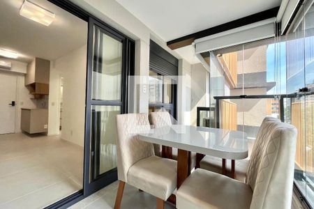 Varanda da Sala/cozinha de apartamento para alugar com 1 quarto, 38m² em Vila Clementino, São Paulo