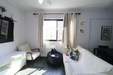 Sala de apartamento para alugar com 2 quartos, 65m² em Balneario Cidade Atlantica, Guarujá