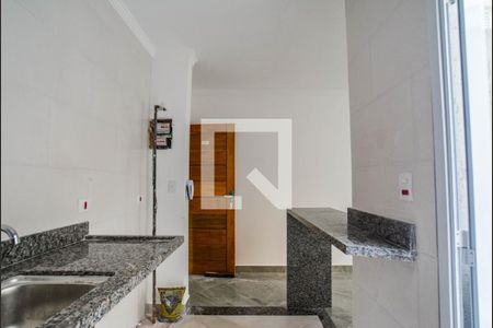 Cozinha de apartamento à venda com 1 quarto, 44m² em Parque das Nações, Santo André