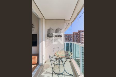 Varanda da Sala de apartamento para alugar com 2 quartos, 60m² em Santo Amaro, São Paulo