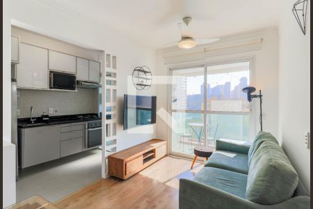 Sala de apartamento para alugar com 2 quartos, 60m² em Santo Amaro, São Paulo