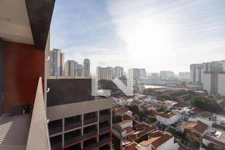 Varanda de kitnet/studio para alugar com 1 quarto, 31m² em Pompeia, São Paulo