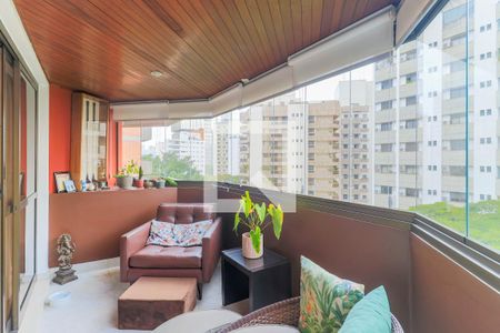 Varanda da Sala de apartamento à venda com 4 quartos, 273m² em Campo Belo, São Paulo