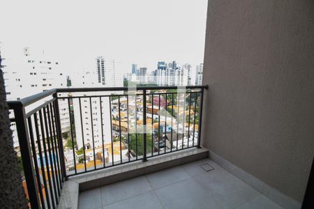 varanda de kitnet/studio para alugar com 1 quarto, 24m² em Santo Amaro, São Paulo