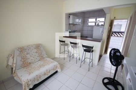 Sala de apartamento para alugar com 1 quarto, 64m² em Vila Caiçara, Praia Grande