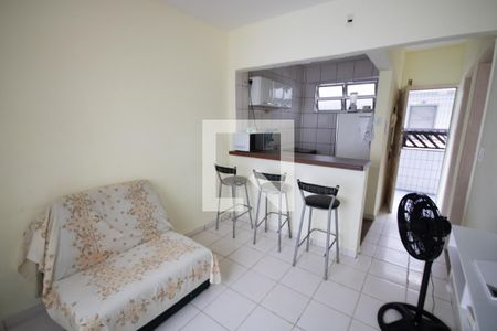 Sala de apartamento para alugar com 1 quarto, 64m² em Vila Caiçara, Praia Grande