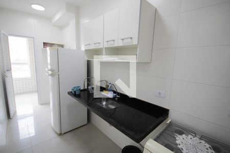 Cozinha de apartamento para alugar com 1 quarto, 45m² em Nova Mirim, Praia Grande