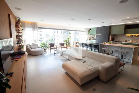 Sala/Cozinha de apartamento para alugar com 3 quartos, 143m² em Campo Belo, São Paulo