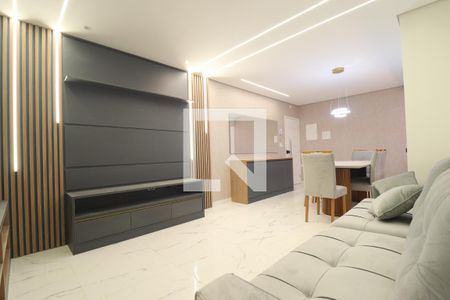 Sala de apartamento à venda com 3 quartos, 90m² em Vila Curuçá, Santo André