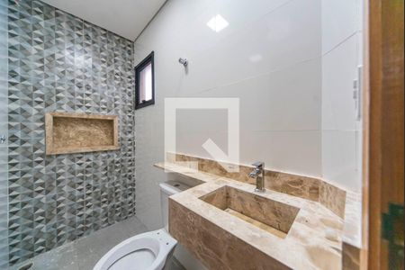 Banheiro da Suíte de apartamento à venda com 3 quartos, 149m² em Vila Curuçá, Santo André