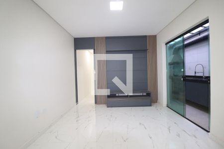 Sala de apartamento à venda com 3 quartos, 90m² em Vila Scarpelli, Santo André