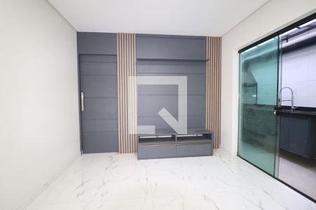 Sala de apartamento à venda com 3 quartos, 90m² em Vila Scarpelli, Santo André