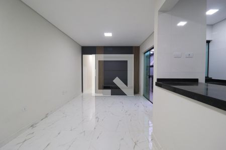 Sala de apartamento à venda com 3 quartos, 90m² em Vila Scarpelli, Santo André