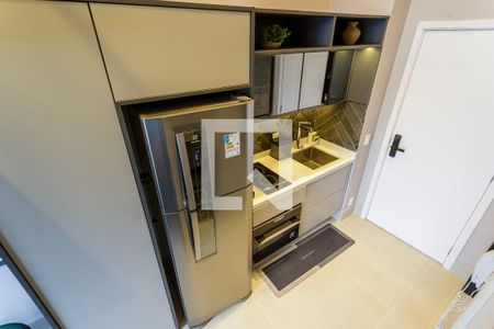 Cozinha de kitnet/studio à venda com 1 quarto, 27m² em Indianópolis, São Paulo
