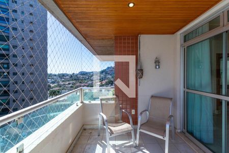 Varanda da Sala de apartamento à venda com 3 quartos, 125m² em Belvedere, Belo Horizonte
