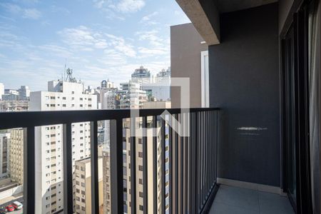 Varanda da Sala/Quarto de kitnet/studio à venda com 1 quarto, 18m² em Bela Vista, São Paulo