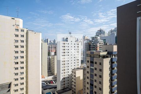 Vista da Varanda da Sala/Quarto de kitnet/studio à venda com 1 quarto, 18m² em Bela Vista, São Paulo