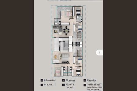 Apartamento à venda com 3 quartos, 90m² em Cabral, Contagem