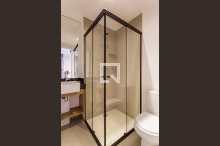 Banheiro de kitnet/studio à venda com 1 quarto, 24m² em Vila Olímpia, São Paulo