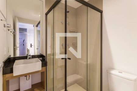 Banheiro de kitnet/studio à venda com 1 quarto, 24m² em Vila Olímpia, São Paulo