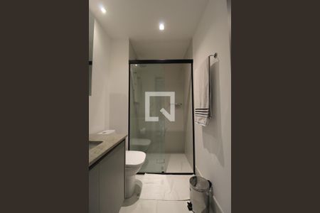 Banheiro de kitnet/studio à venda com 1 quarto, 35m² em Indianópolis, São Paulo