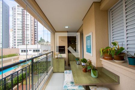 Varanda gourmet de apartamento à venda com 3 quartos, 118m² em Vila Bastos, Santo André