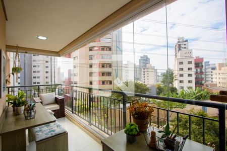 Varanda gourmet de apartamento à venda com 3 quartos, 118m² em Vila Bastos, Santo André