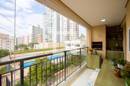 Varanda gourmet de apartamento à venda com 3 quartos, 118m² em Vila Bastos, Santo André