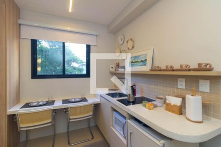 Cozinha de kitnet/studio à venda com 1 quarto, 27m² em Vila Buarque, São Paulo