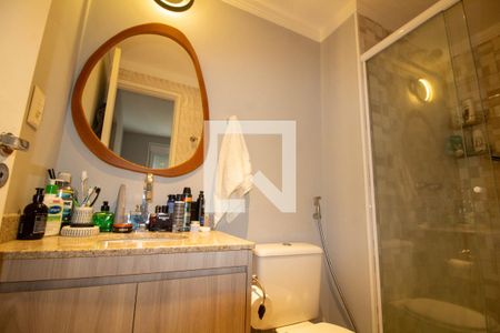 Banheiro da Suíte de apartamento à venda com 1 quarto, 39m² em Jardim das Acacias, São Paulo