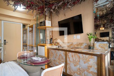 Cozinha de kitnet/studio à venda com 1 quarto, 18m² em Bela Vista, São Paulo