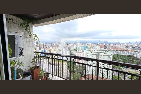 Varanda da Suíte de apartamento para alugar com 3 quartos, 198m² em Aparecida, Santos
