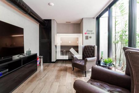 Hall social de kitnet/studio à venda com 1 quarto, 32m² em Moema, São Paulo