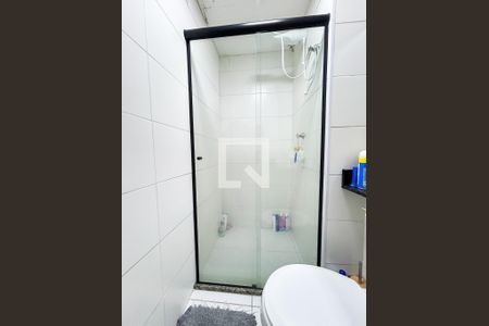 Banheiro da Suíte de apartamento à venda com 1 quarto, 27m² em Jardim Caravelas, São Paulo