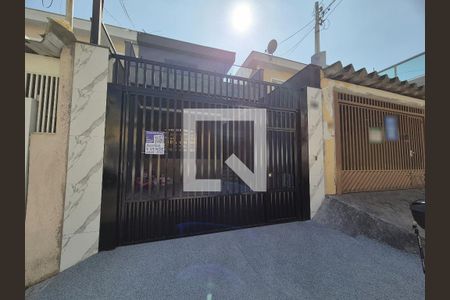 Fachada de casa à venda com 3 quartos, 210m² em Vila Scarpelli, Santo André