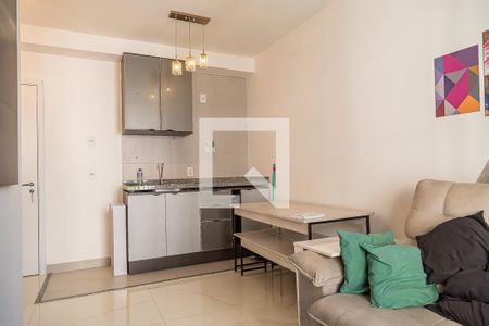 Sala/Cozinha de apartamento à venda com 1 quarto, 29m² em Jardim Prudência, São Paulo