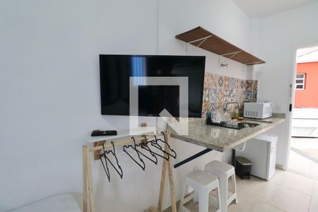 Sala de apartamento para alugar com 1 quarto, 25m² em Jardim Virginia, Guarujá