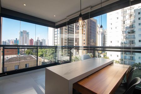 Varanda de apartamento à venda com 1 quarto, 51m² em Chácara Santo Antônio (zona Sul), São Paulo