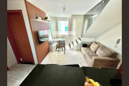 Sala de apartamento para alugar com 2 quartos, 90m² em Santa Branca, Belo Horizonte