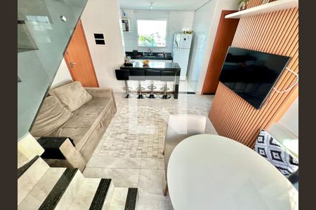 Sala de apartamento para alugar com 2 quartos, 90m² em Santa Branca, Belo Horizonte