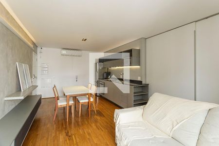 Sala de apartamento para alugar com 1 quarto, 56m² em Indianópolis, São Paulo